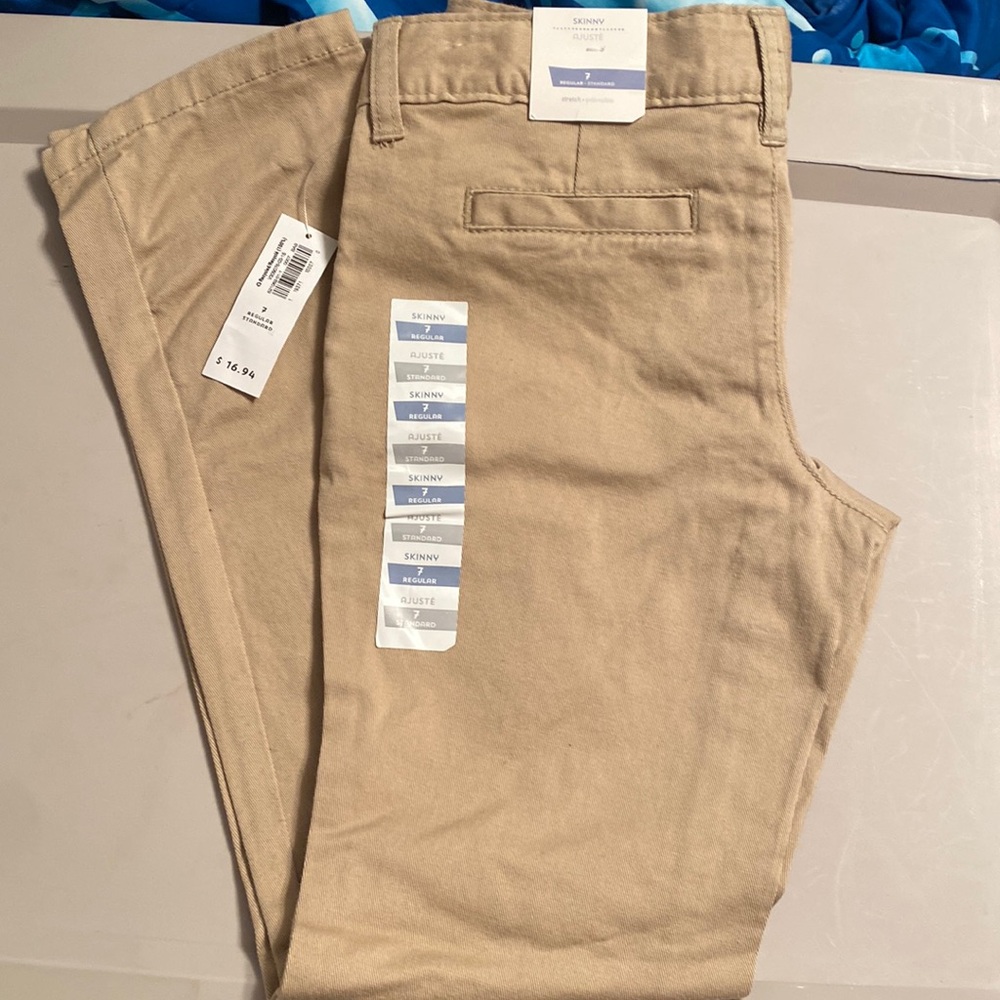 Girls Old Navy Khakis Skinny Leg Size 7